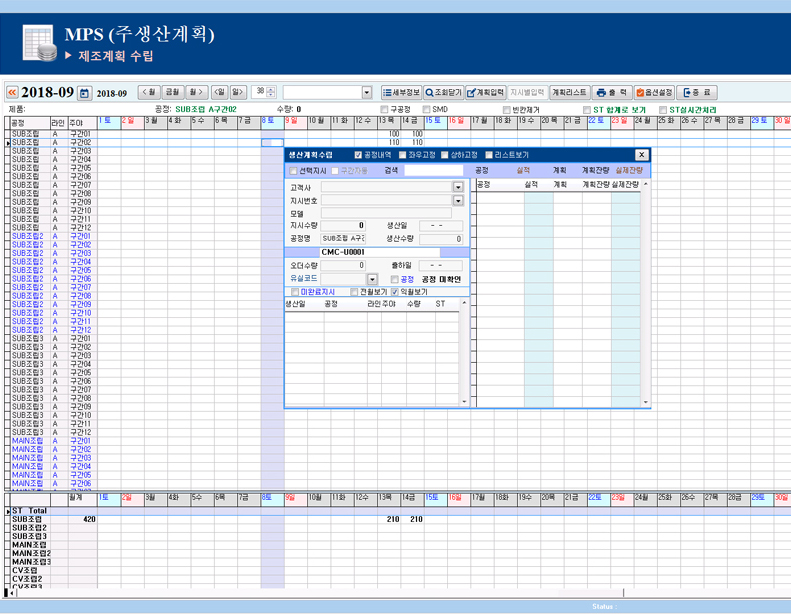 CMC-MPS 주생산계획수립