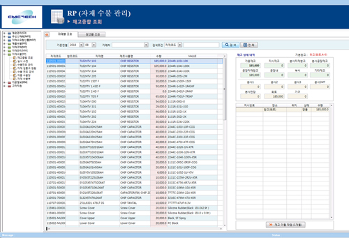 CMC-SCM 자재종합조회